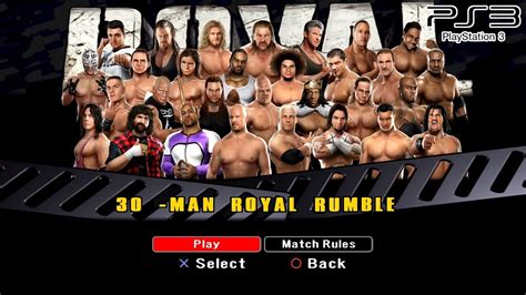 Wwe Smackdown Vs Raw 2008 Ps3 30 Man Royal Rumble 1 [2k][mclassic] Youtube