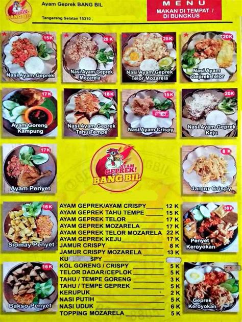 Detail Contoh Daftar Menu Ayam Geprek Koleksi Nomer 36