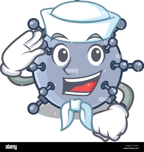 Sailor Mine Underwater Isolated With The Mascot Vector Illustration