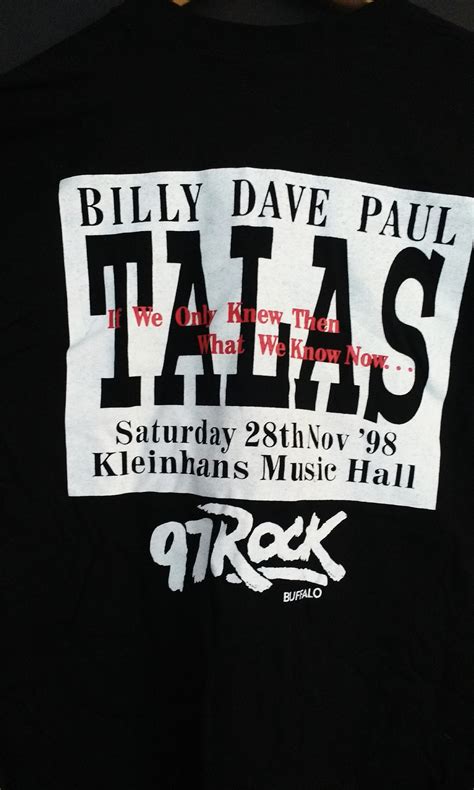 Billy Sheehan, Talas T Shirt! Authentic Vintage 98! Talas Reunion T Shirt! Legendary Bass Player ...