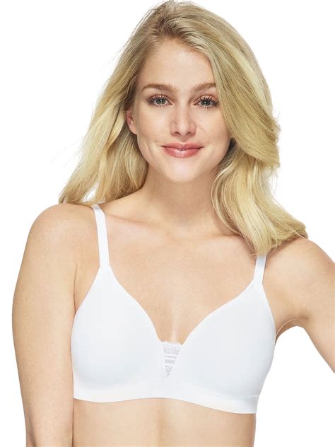 Hanes Ultimate Womens Unlined Wireless Bra With T Shirt Softness White Xl