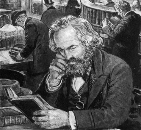 Karl Marx Estudiando Y Escribiendo En La Sala De Lectura Del Museo