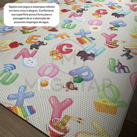 Como Se Escreve Tapete - Tapete Infantil Alfabeto 1.30m Engatinhar Atividade Termico - Carrefour