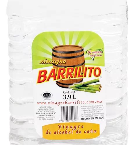 Vinagre Barrilito Blanco De Caña Botella De 3 9 Lts en venta en