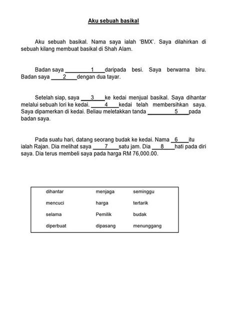 Bicara Kehidupan Latihan Karangan Bahasa Melayu Tahun 3