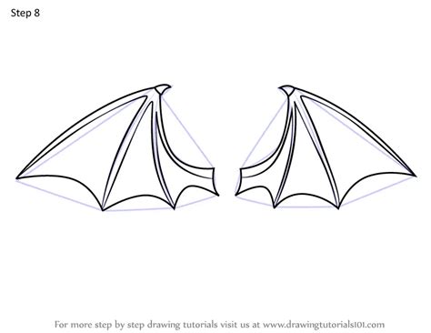 How To Draw Demon Wings Tattoos Step By Step Drawingtutorials