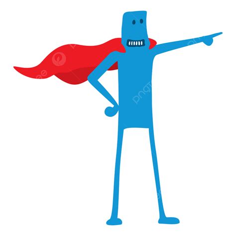 Hero Cape Vector Hd PNG Images Cartoon Character Super Hero Standing