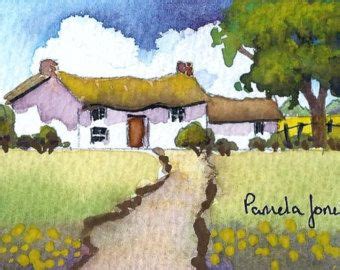 Aceo Original Watercolour English Country Cottage Miniature Etsy