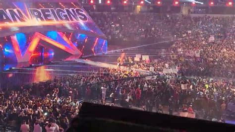 Roman Reigns Entrance Live Wrestlemania 38 Night 2 Youtube