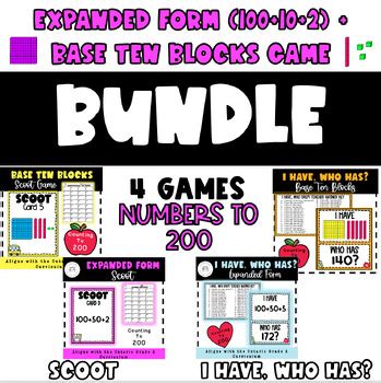 Expanded Form For Numbers Scoot Base Ten Blocks Bundle Counting To