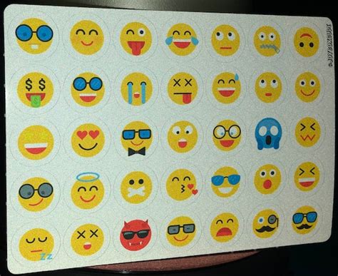 Reflective Emoji Self Adhesive Vinyl Sticker Decal Sheet Etsy Uk