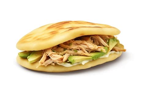 Premium Psd A Savory Venezuelan Arepa Reina Pepiada With Chicken