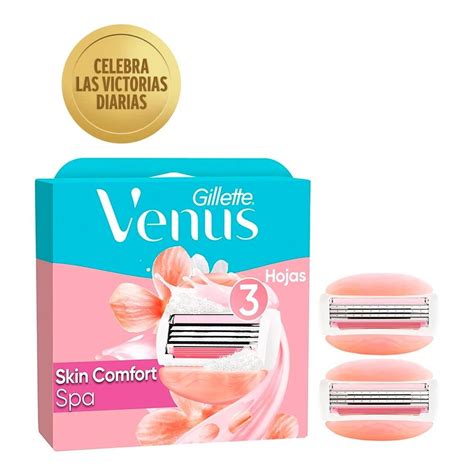 Cartucho De Rastrillo Gillette Venus Spa Para Mujer Con Barras