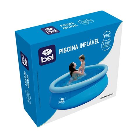 Piscina Inflável Redonda Bel Lazer 1400 Litros Azul em Promoção na