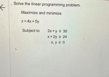 Answered Solve The Linear Programming Problem Bartleby