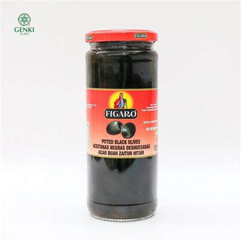 Figaro Pitted Black Olives Can Acar Buah Zaitun G Lazada