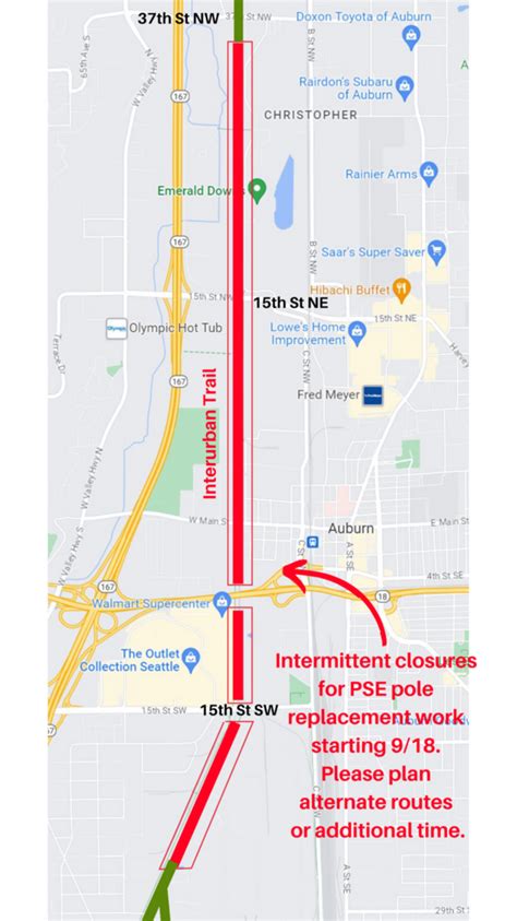 Alert Pse Working On Interurban Trail In Auburnalgona Seattle Bike Blog