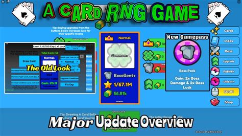 New Update A Card RNG Game YouTube