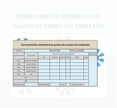 Plantilla De Excel Formulario De Reembolso De Gastos De Campo Del