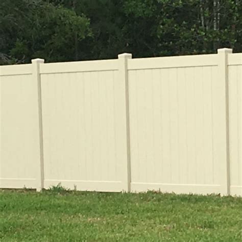 Tan Beige Vinyl Fence 500x500 Fence Company Fencing Installation