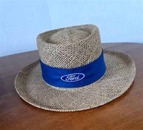 Ford Motors Straw Safari Golf Hat By Kp Medium Size Gem