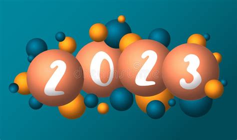 Happy New Year Numbers D Style Vector Linear Numbers Design Of