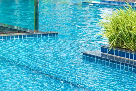Blue Swimming Pool At Hotel Summer Vacation Concept Stock Image