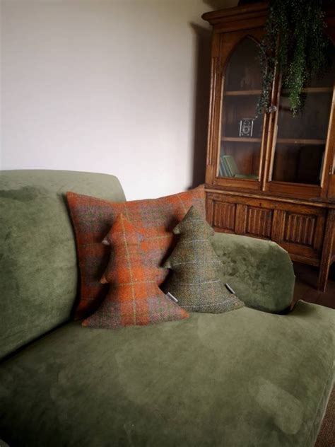 Hand Crafted Harris Tweed Tree Cushion Etsy