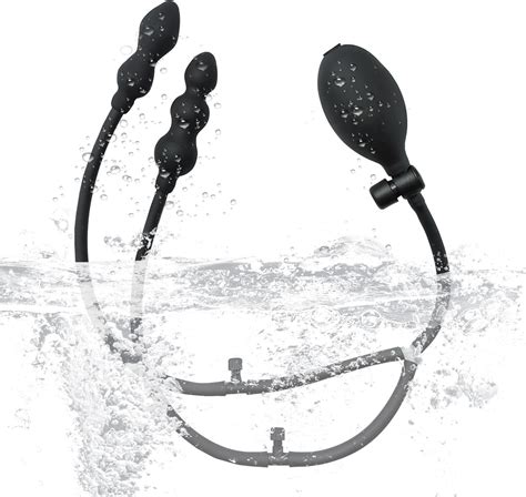 Enchufe anal inflable Juguetes sexuales con 2 bolas anales Tapón anal de silicona juguetes