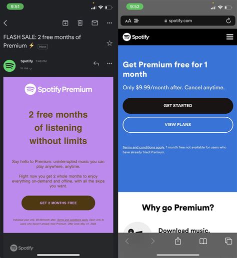 I got an email saying I can get 2 months of premium free, I click on