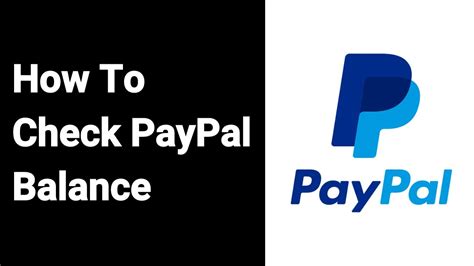 How To Check Paypal Balance Instructions Guide Youtube