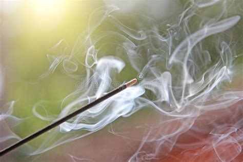 Incense Stick And Smoke From Incense Burning Beautiful Smoke B Stock