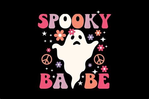 Premium Vector Spooky Babe Funny Retro Groovy Halloween T Shirt Design