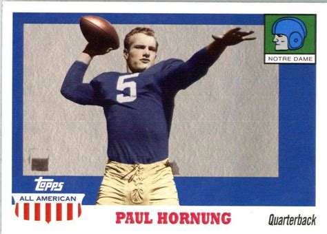 2005 Topps All American Football Card 24 Paul Hornung ENCASED At