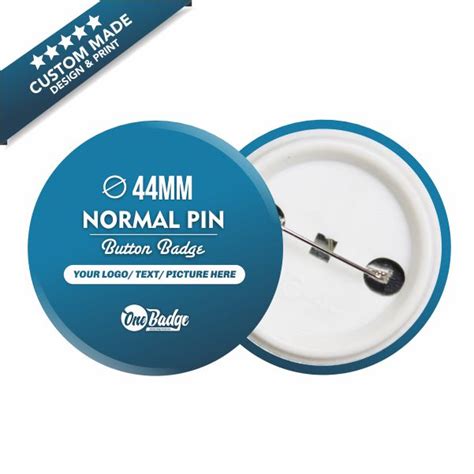 44mm Diameter Button Badge Normal Pin Custom Design And Print Supplier And Wholesaler Onebadge