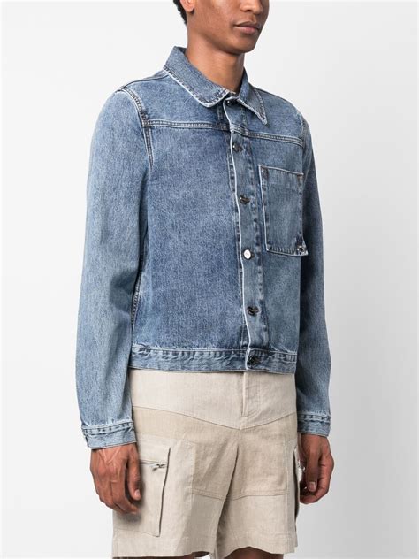 Jacquemus Blue Le Raphia la Veste De Nîmes Jao Denim Jacket ModeSens