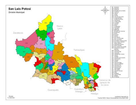 Mapa De San Luis Potosi Descarga E Imprime Con Nombres Y Sin Nombres