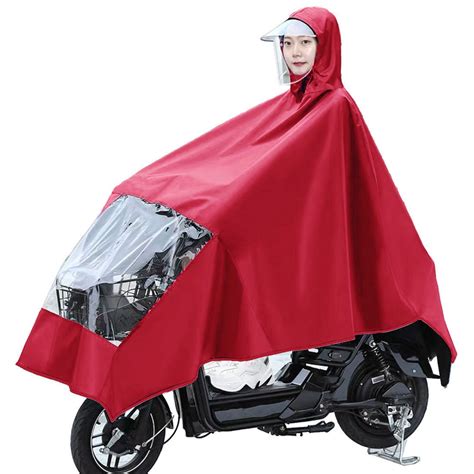 Motocicleta Preta Adultos Capa De Chuva Corta Vento Impermeável