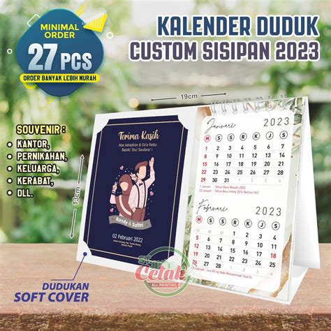 Jual Kalender Duduk Custom Sisipan Souvenir Kalender Duduk Shopee Indonesia