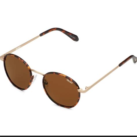 Quay Australia Accessories Quay Talk Circles Tortoisegold Metal Round Polarized Sunglasses