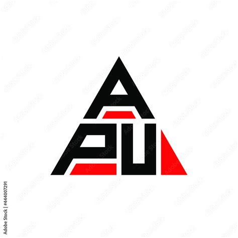 APU triangle letter logo design with triangle shape. APU triangle logo ...