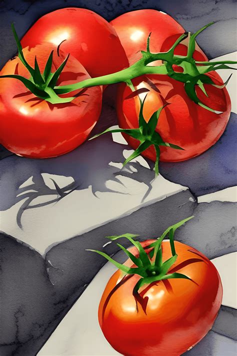 Watercolor Tomatoes Hyper Realistic and Intricate · Creative Fabrica