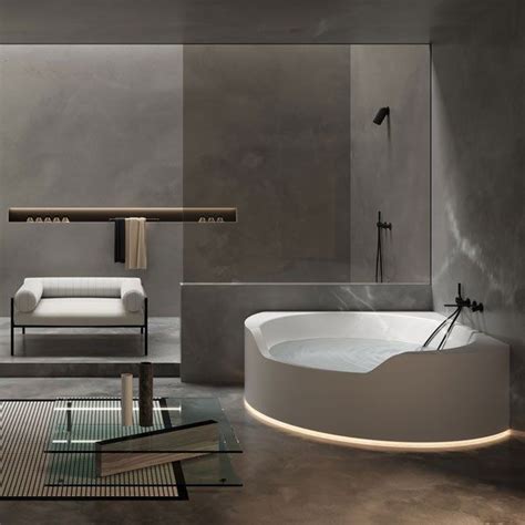 Ofuro corner or freestanding round bathtub antoniolupi Ванная