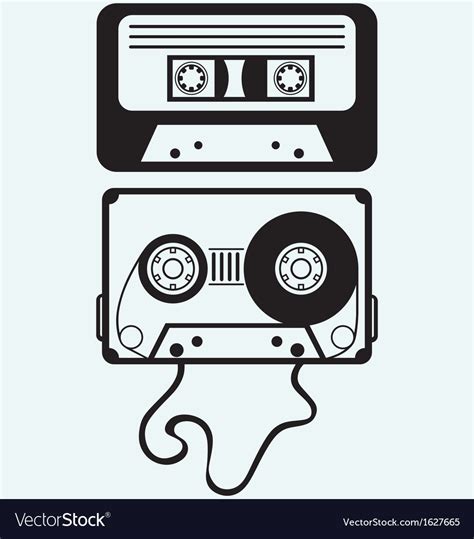 Audio Cassette Tape Royalty Free Vector Image Vectorstock