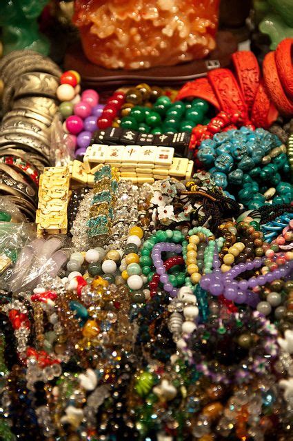 Jewelry For Sale At The Jade Market Hong Kong Travel Yau Ma Tei