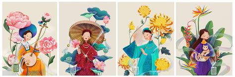 Art depicting Vietnamese traditional costumes by Hoài Nam : VietNam