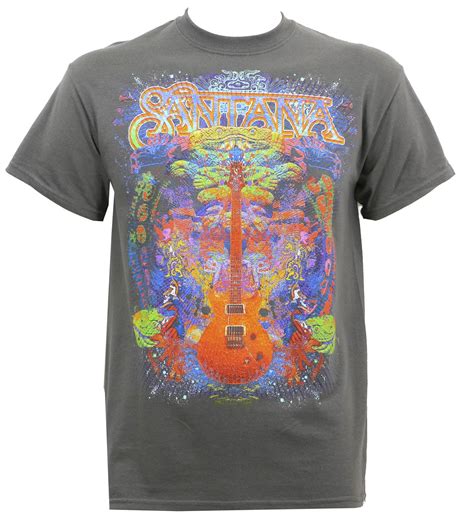 Santana Mens Spiritual Soul T Shirt Graphite S