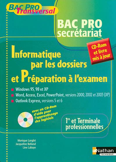 Informatique Par Les Dossiers Et Preparation A L Examen Bac Pro