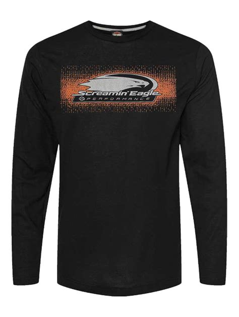 Harley Davidson Men S Screamin Eagle Glory Long Sleeve T Shirt Black