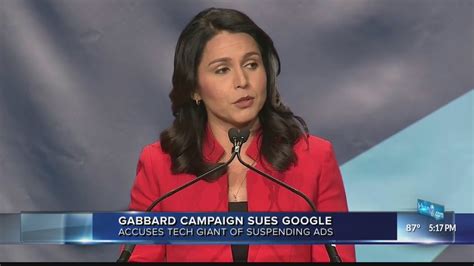 Rep Tulsi Gabbard Sues Google Youtube